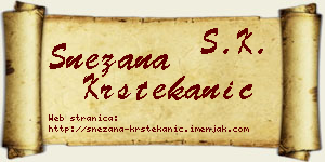 Snežana Krstekanić vizit kartica